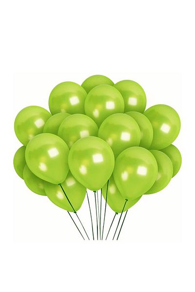 Ropet Set of 10 Latex Chrome Balloons 30cm, Pistachio Green, Pearlescent, Ropet