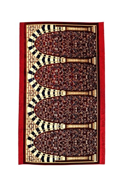 MANASEK Wholeness Jemaat Velvet & Acrylic Square Prayer Mat (120 x 200 cm)