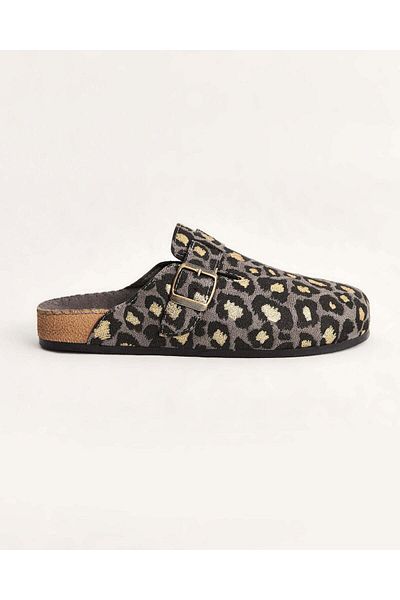 Chirpy Women's Leopard Patterned Buckle Summer Slippers