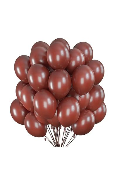 Ropet Set of 10 latex balloons, Brown, 30cm, Ropet