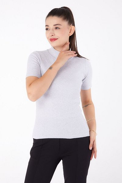 TOFİSA Bluză cu mânecă scurtă gri - 26315