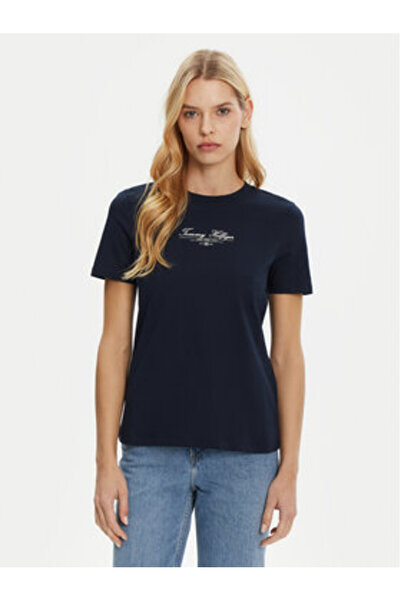 Tommy Hilfiger Γυναικείο T-shirt WW0WW45428 Μπλε