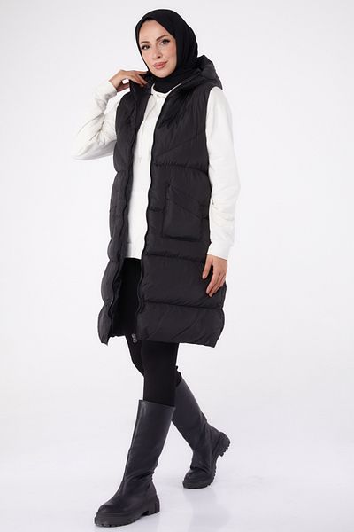 TOFİSA Vestă gonflabilă cu mâneci zero neagră - 26437