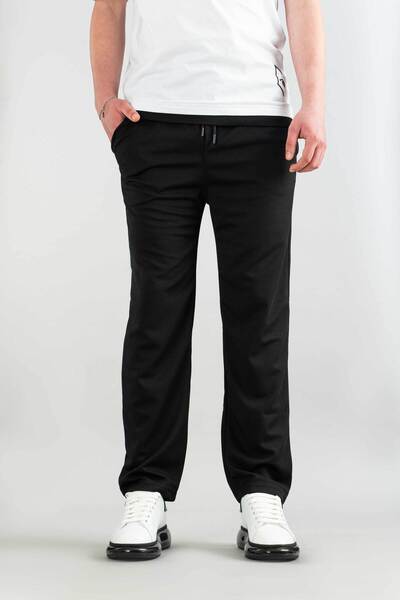 bombe Men's Fabric Canvas Blended Comfortable Fit Bagy Pants Fabric Belted Drawstring Lycra Pants