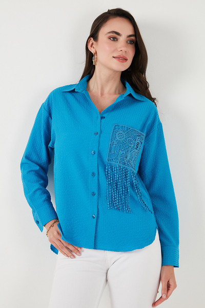 Lela Сорочка з довгими рукавами та кишенями з вишивкою Regular Fit СОРОЧКА 6773215