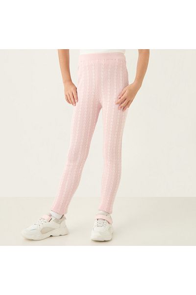 Juniors Textured Leggings With Elasticated Waistband