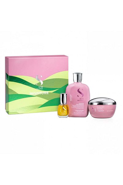 Alfaparf Milano Alfaparf Semi Di Lino Moisture Nutritive Set With 250 ml Shampoo 200 ml Mask 15 ml Serum, Set