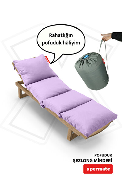 XPERMATE Pofuduk Şezlong Minderi Çantalı 60x180x12cm Su Itici,katlanır,uv Gün...