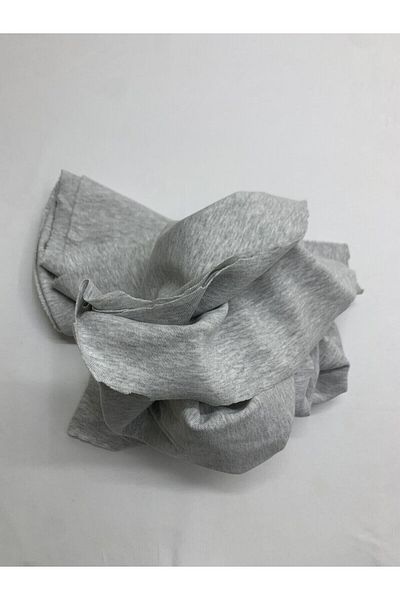 Yiğit Kumaş Gray Flexible Baby Rib Combed Cotton Fabric, Piece 85X170 cm