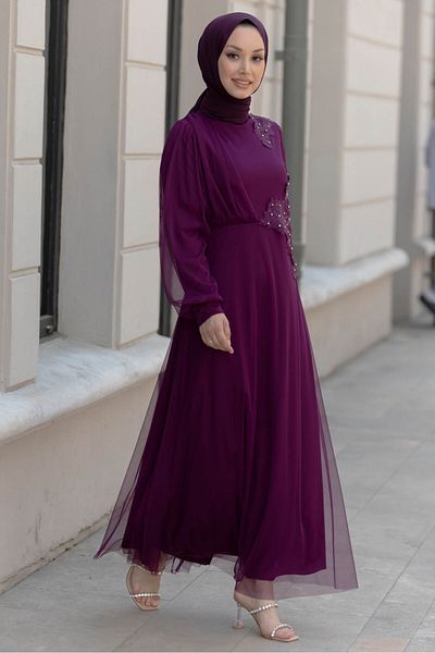 TOFİSA Evening Dress Purple - 10312