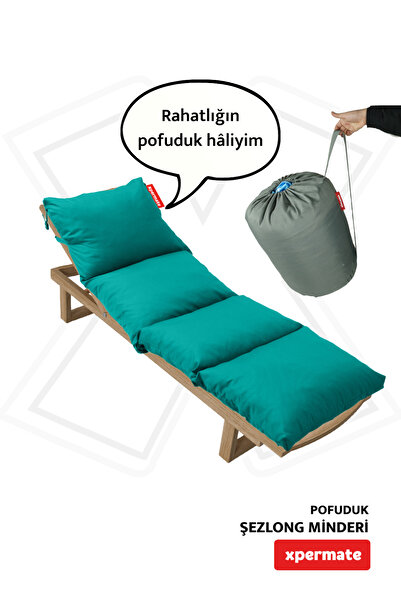XPERMATE Pofuduk Şezlong Minderi Çantalı 60x180x12cm Su Itici,katlanır,uv Gün...
