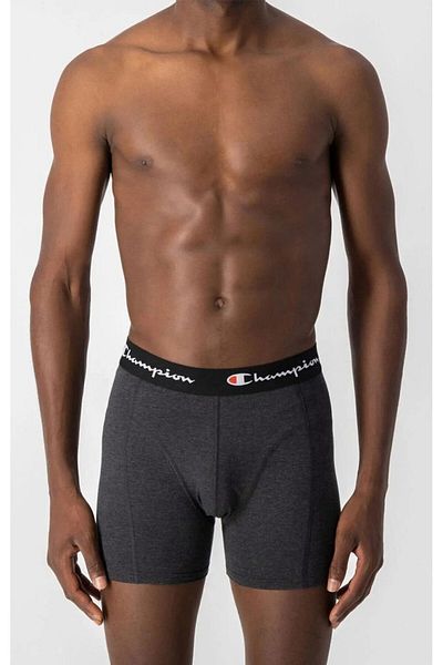 Champion Herren Boxershorts, 2er Pack - Baumwolle, Logobund, einfarbig