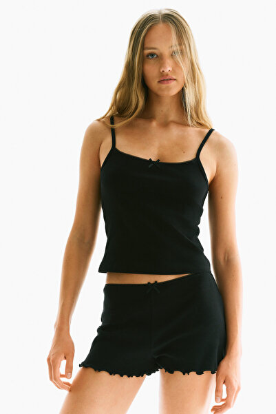 H&M 2 Parçalı Ribanalı Jarse Set