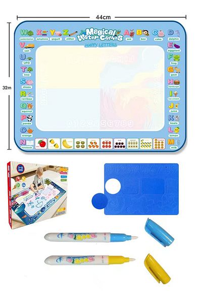 Generic Magic Water Drawing Mat - Large Aqua Doodle Mat with Rainbow Color Background