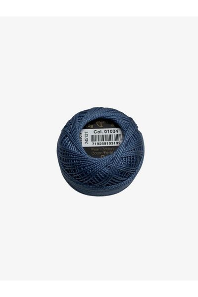 Yiğit Kumaş Embroidery Thread (Etamine Thread) Anchor No:8 Indigo Blue Color 1034