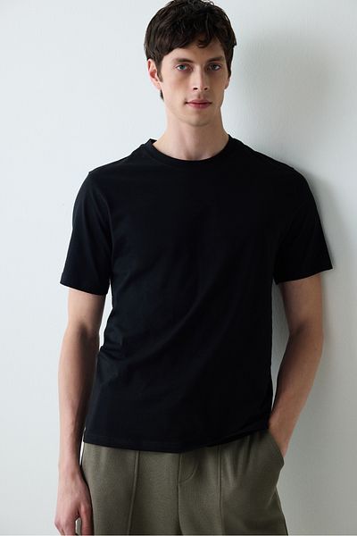 Penti Timeless Schwarzes Pyjama-Oberteil für Herren