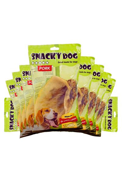 Snacky Dog Natural Rewards For Dogs, , Pack of 10 X Pork Snack -