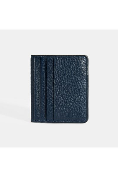 Desa Ανδρική δερμάτινη θήκη για κάρτες Hernandez Navy Blue