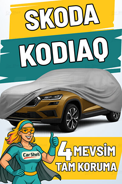 Car Shell Skoda Kodiaq Uyumlu Araba Brandası Su ve Güneş Geçirmez Çizilmez Mi...