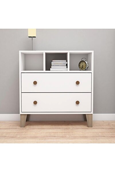 Bimossa N4040 Maya Raflı 2 Çekmeceli Şifonyer Beya