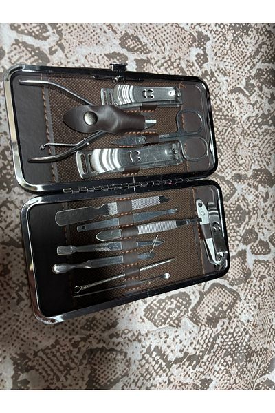 DİBA AVM 12 Manicure Set with Leather Bag 12 Manicure Set with Leather Bag 12 Manicure Set with Leather Bag