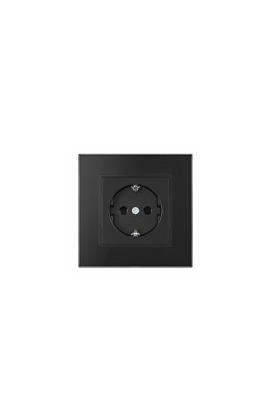 SPN Simple black socket with glass frame