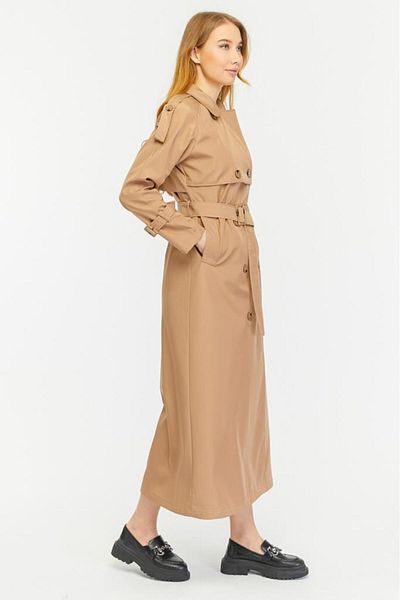 Jamila Reglan Sleeve Seasonal Lined Full Length Women's Trench Coat, Cap