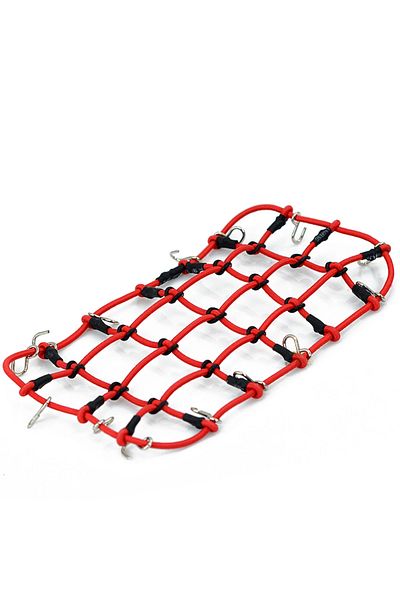 Choice Red RC Car Parts 1/10 Simulation Crawler Modified Upgrades Accessories Roof Elastic Luggage Net D90