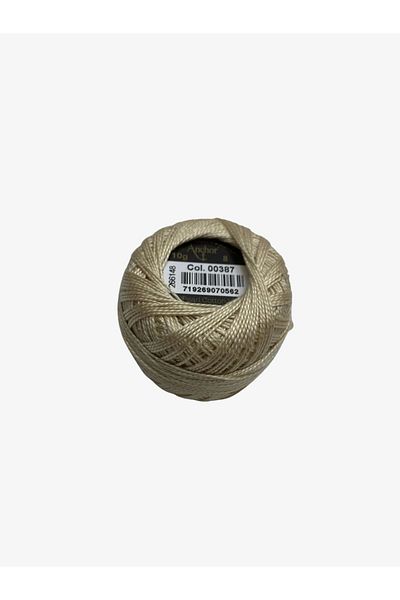 Yiğit Kumaş Embroidery Thread (Etamine Thread) Anchor No:8 Beige Color 387