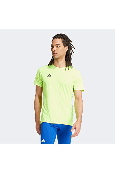 adidas Adizero Essentials Erkek Yeşil Koşu T-Shirt