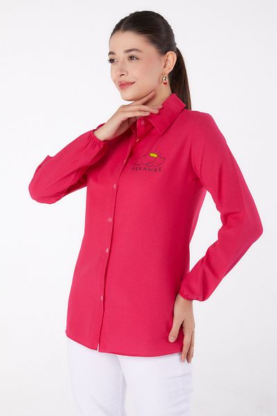 TOFİSA Printed Shirt Fusya - 13342