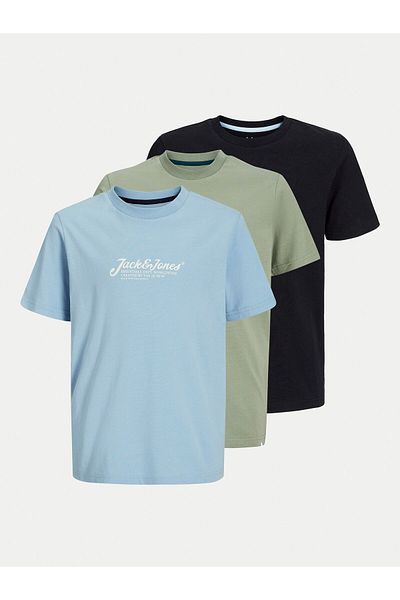 Jack & Jones Jack Jones Junior Set de 3 tricouri pentru băieți 12278387 Colorat