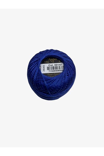 Yiğit Kumaş Embroidery Thread (Etamine Thread) Anchor No:8 Navy Blue Color 147
