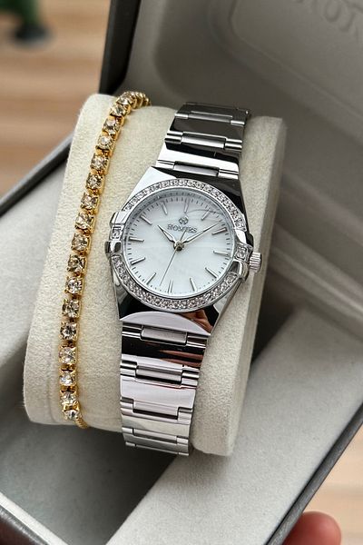Homies Women's Wristwatch and Bracelet Gift Box Waterproof 2 Years Warranty