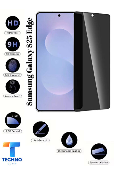 tcover Samsung S25 Edge Uyumlu Tam Kapatan Hayalet Ekran Koruyucu 6D Temperli...