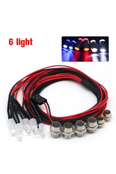 Choice 6 LED 2 / 4 / 6 / 8 Lights 70cm Lenght RC LED Night Headlamps Headlights 3/5mm LED Light for Model D
