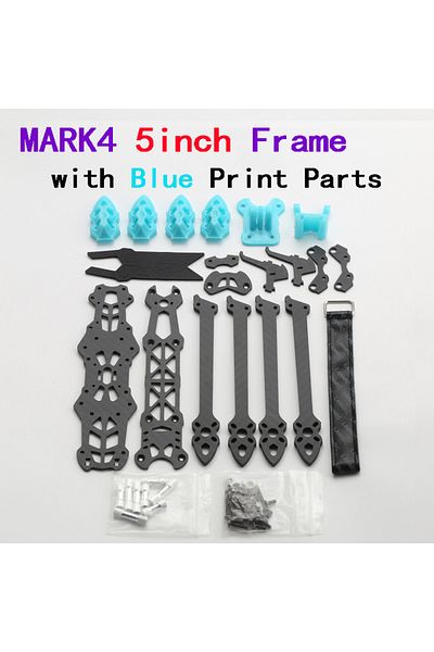 Choice Mark4 5IN Blue Mark4 5inch FPV Carbon Fiber Frame 225mm Wheelbase 5mm arm Freestyle Long Range Frame