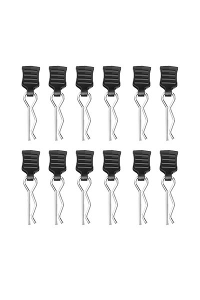 Choice 1 14 12pcs 4/12pcs Metal R-type Car Shell Body Fixed Clips Pin with Tab for Axial SCX10 TRX-4 MJX Hy