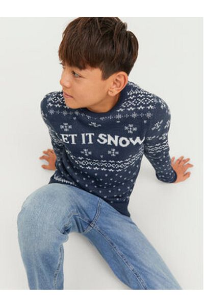 Jack & Jones Pulover Jack Jones Junior pentru băieți 12247507 Bleumarin