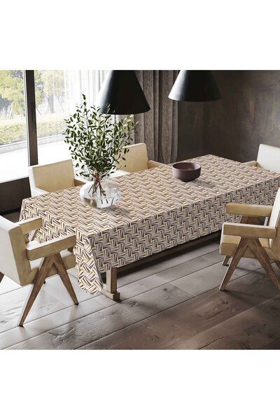 Willuxe Table Cloth Oilcloth Stain Resistant Waterproof & Wipeable Pvc Cover