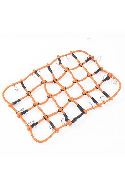 Choice Orange RC Car Parts 1/10 Simulation Crawler Modified Upgrades Accessories Roof Elastic Luggage Net D