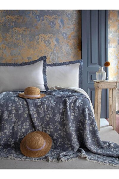 Apricitas HOME ДВОМІСНИЙ КОМПЛЕКТ ПОКРІВЛЯ ДЛЯ ЛІЖКА MARBELLA INDIGO - ПОКРІВ...