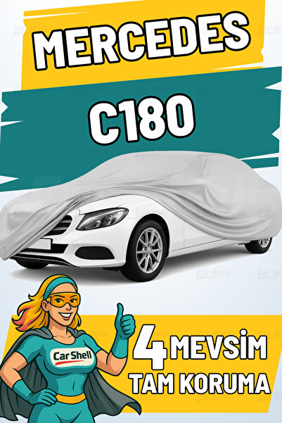 Car Shell Mercedes C180 Uyumlu Araba Brandası Su ve Güneş Geçirmez Çizilmez M...