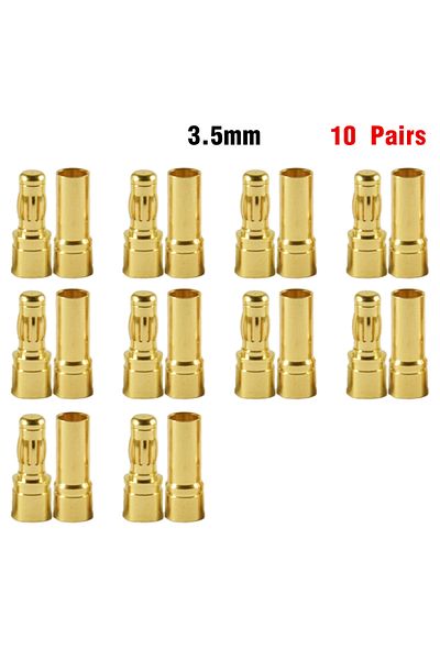Choice 10pairs 3.5mm 9IMOD 5/10Pair RC Bullet Connectors 2/3/3.5/4.0/5/5.5/6/8mm Male Female Banana Bullet