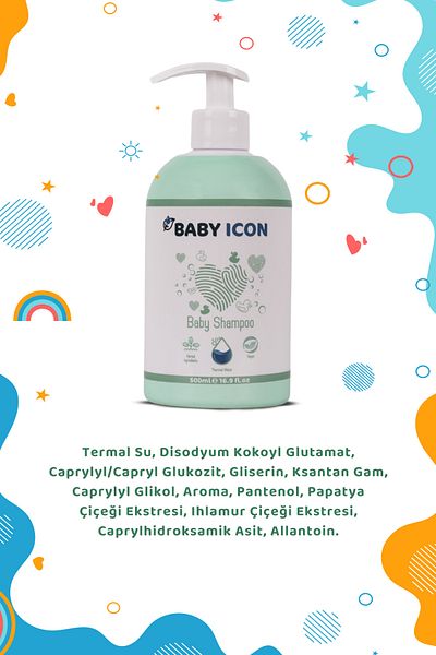 Baby İcon 500 Ml Natural Ingredient Baby Shampoo
