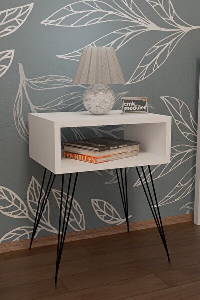 CMK Modüler Metal Tel Ayaklı Komodin Başucu Komodini Dekoratif Komodin