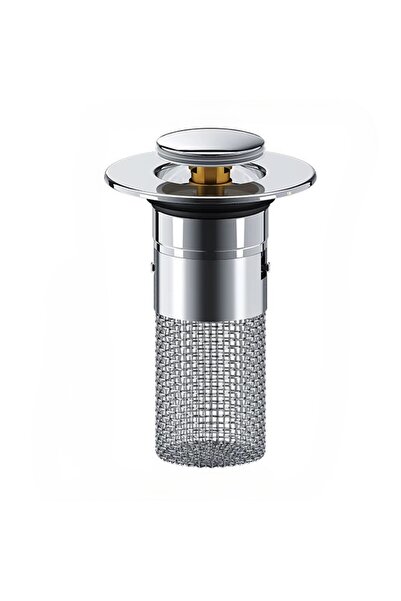 zola Sita inox cu dop pentru chiuveta, anti-infundare, rezistenta termic, 7.5x6x3.1 cm, argintiu