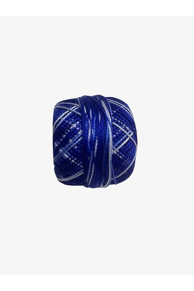 Yiğit Kumaş Embroidery Thread (Etamine Thread) Anchor No:8 Ebruli Saks Blue Color 1210
