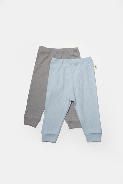 BabyCosy Organic Wear Set 2 pantaloni Bamboo, bleu, BabyCosy, 50%bumbac+50% bambus