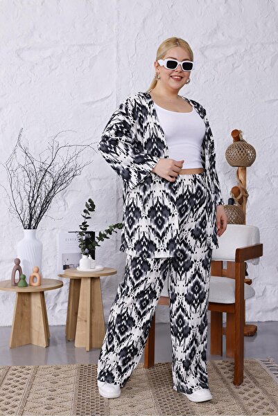 Siyezen Large Size Lycra Cotton Kimono Set